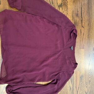 Express Rich Burgundy Women's Blouse